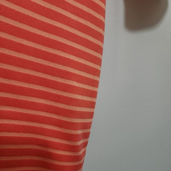 Under Armour short sleeve orange striped congressional polo shirt men's size L - Picture 10 of 12